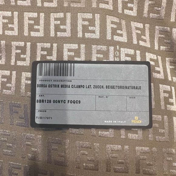 Vintage Fendi Borsa Zucchino Ostrik Beige Flat Bag - Picture 4 of 10